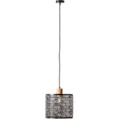 Brilliant Lampe suspendue Brilliant Santy, noir/métal naturel, 1x A60, E27, 52 W