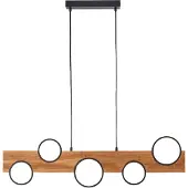 Brilliant Lampe suspendue 100cm Cheesy brun IP20 34 watts dimmable LED intégrée