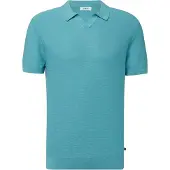 s.Oliver Polo en maille pour homme , bleu-vert, coupe classique