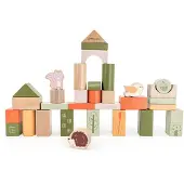 PolarB VIGA : Jouets éducatifs en bois, blocs Montessori, animaux, 50 pièces.