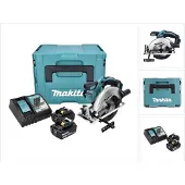 Makita DSS 611 RTJ 18V Li-ion Scie Circulaire sans fil 165mm + Boîtier Makpac + 2x Batteries BL1850 5,0 Ah + Chargeur DC 18 RC