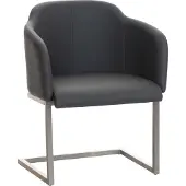 Lomadox Chaise visiteur Magnus gris