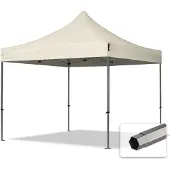TOOLPORT 3x3 m Tonnelle pliante Acier, PES 750, crème