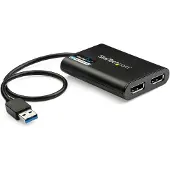 StarTech.com Usb To Dual Displayport 4k Adapter 60hz Noir