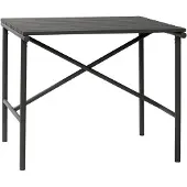 Hubsch Table d'extérieur métal - noir 90x90xh76cm