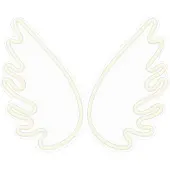 Forever Light Light Néon PLEXI LED WINGS blanc Veilleuses FPNE09X