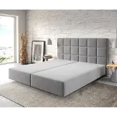 DELIFE Cadre-de-sommier Dream-Fine 180x200 MicrofibreGris