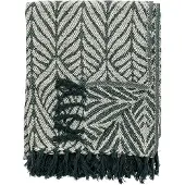 Creative Collection Decke Ugento 160 x 130 cm, Grün/Weiss