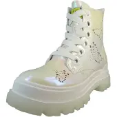 Buffalo Bottines à lacets 'Aspha' blanc cassé