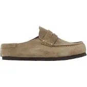 Birkenstock pour homme. 1029675 Sabots en Cuir Naples Wrapped (Coupe Regular) taupe (36), Plat, Aucun, Casuel