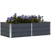 vidaXL Jardinière Anthracite 160 X 80 X 45 Cm Acier