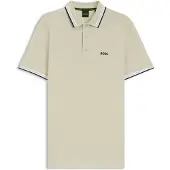 BOSS Paddy 10241663 Green Short Sleeve Polo Beige M Homme