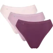 Sloggi Slip rose / bourgogne / blanc