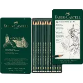 Faber-Castell Set de crayons graphite Castell 9000 Art - mines 8Bà 2H