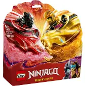 LEGO Ninjago 71826 Pack de Combat Dragons du Spinjitzu - 2 Toupies Jouets, Temple Et 2 Minifigurines, Jeux Pour Enfants 6 ans et plus