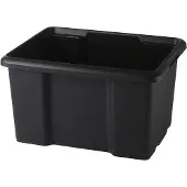 Rotho Bac de rangement empilable superposable 45 l noir