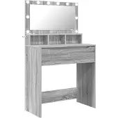 vidaXL Coiffeuse chambre gris Sonoma 80 x 39,6 x 135 cm