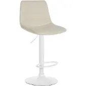 CLP Tabouret de bar ajustable pivotant en similicuir (pvc) Crème