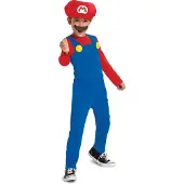 Super Mario Nintendo Super Mario De Luxury Junior Costume Bleu 4-6 Years
