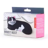 Kikkerland Repose-poignet Cat, Souris + clavier : accessoires, Noir
