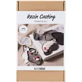 Creativ Company Set Hobbies Résine de Moulage Coquille de Conque Noir et Blanc