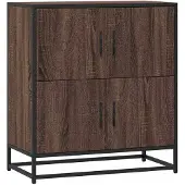 vidaXL Sideboard brun imitation chêne 68x35x76 cm Bois composite