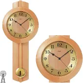 AMS 5165/16 Horloge murale radiofréquence avec pendule bois aulne pendule