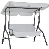 Casaria Balancelle de jardin gris clair