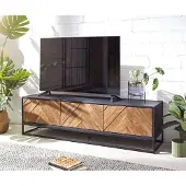 DELIFE Meuble-TV Famke 145 cm manguier teck 3 portes