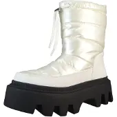 Buffalo Après-ski 'Flora' blanc / blanc perle