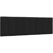 vidaXL Coussin de tête de lit "Hanko" Noir 160 cm Tissu