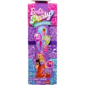Barbie Coffret Glam Party avec poupée, maquillage et surprises