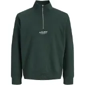 Jack & Jones Soho Quarter Full Zip Sweatshirt Vert S Homme