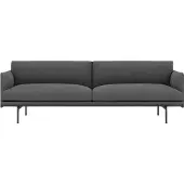 Muuto Outline Canapé Remix 163|Black | 3-Seater - Black Base