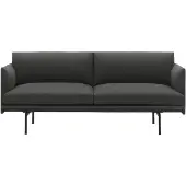 Muuto Outline Canapé Remix 163|Black | 2-Seater - Black Base