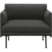 Muuto Outline Chaise Remix 163|Black
