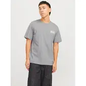 Jack & Jones T-Shirt 'Corp' gris / blanc