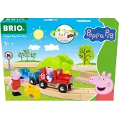 BRIO World-36123 - Coffret de train Peppa Pig - Ensemble complet de 18 pièces avec figurines Peppa Pig et George - Circuit de train en bois - À partir de 3 ans