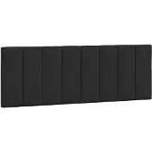 vidaXL Coussin de tête de lit "Hanko" noir 140 cm velours