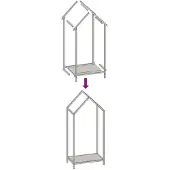 vidaXL Étagère à bois de chauffage Blanc 40x25x90 cm Acier laminé à froid
