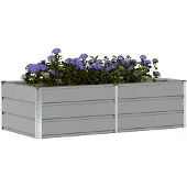 vidaXL Jardinière Gris Clair 160 X 80 X 45 Cm Acier