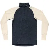 Devold of Norway - Haut thermique demi-zippé en laine de mérinos et soie - Expedition Merino Silk Zip M Ink/Offwhite en Laine - Taille S - Blanc