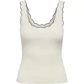ONLY Tops en tricot 'JDYNANNA' noir / blanc cassé