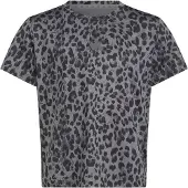 Adidas T-Shirt fonctionnel 'SEASONAL ANIMAL PRINT SPORT' gris / gris foncé / noir