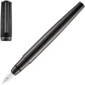 BOSS Stylo-plume à la finition canon de fusil avec capuchon en cuir texturé