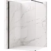 REA Paroi De Douche Flexi Transparent / Black 100