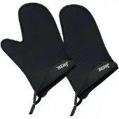 Spring Küchenhandschuh-Set mit Grip, Gant + mitaine de cuisine, Noir