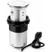 Livolo Prise | Design en verre blanc | USB pop-up automatique et USB-C