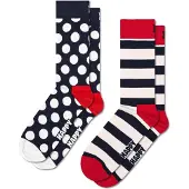 Happy socks Chaussettes '2-Pack Big Dot Socks' bleu foncé