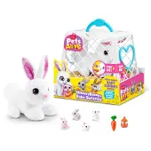 Zuru Jeu interactif - - PETS ALIVE Maman Lapin et Bébé - Lapin Sonore - 10 Sons - Bébés Surprise